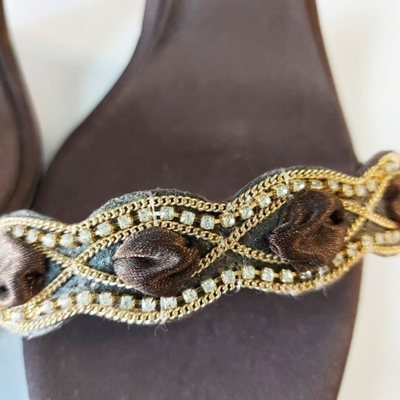 Embellished Nina Satin Heels Size 8.5 Women - Picture 4 of 9